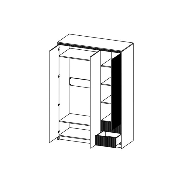 Шкаф Монако SZF3D2S Кашемир/Элегантный серый софттач Гербор (Gerbor) Украина